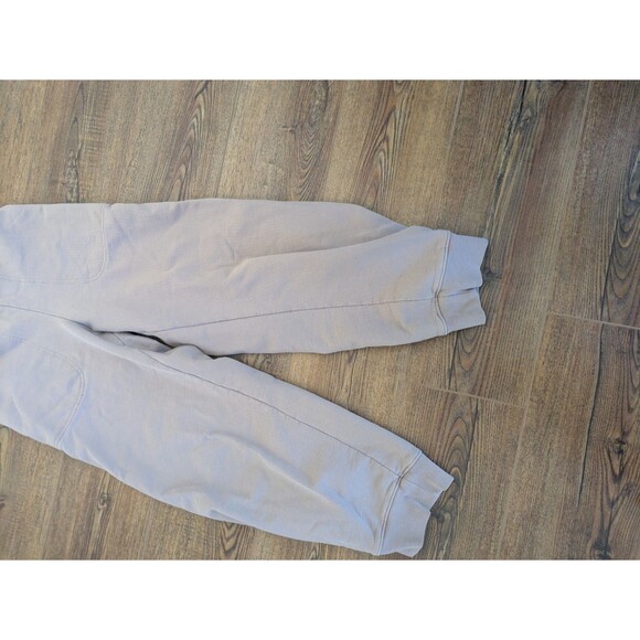 Tibi Calder Sweatpants Long Cement Gray Balloon Tapered Leg Barrel - Picture 5 of 10